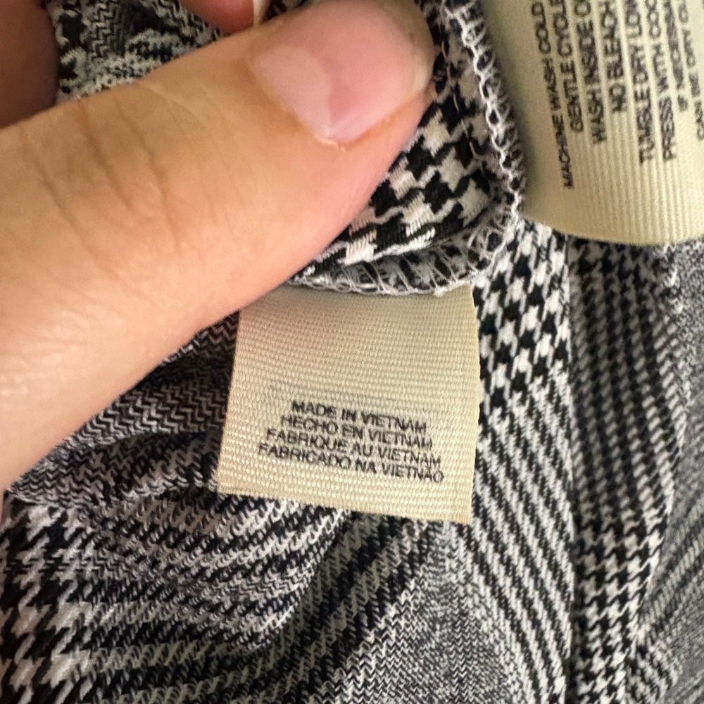 Rachel Rachel Roy Plaid Ruched Sleeveless Sheath Dress Black White Size 14 - Picture 7 of 10